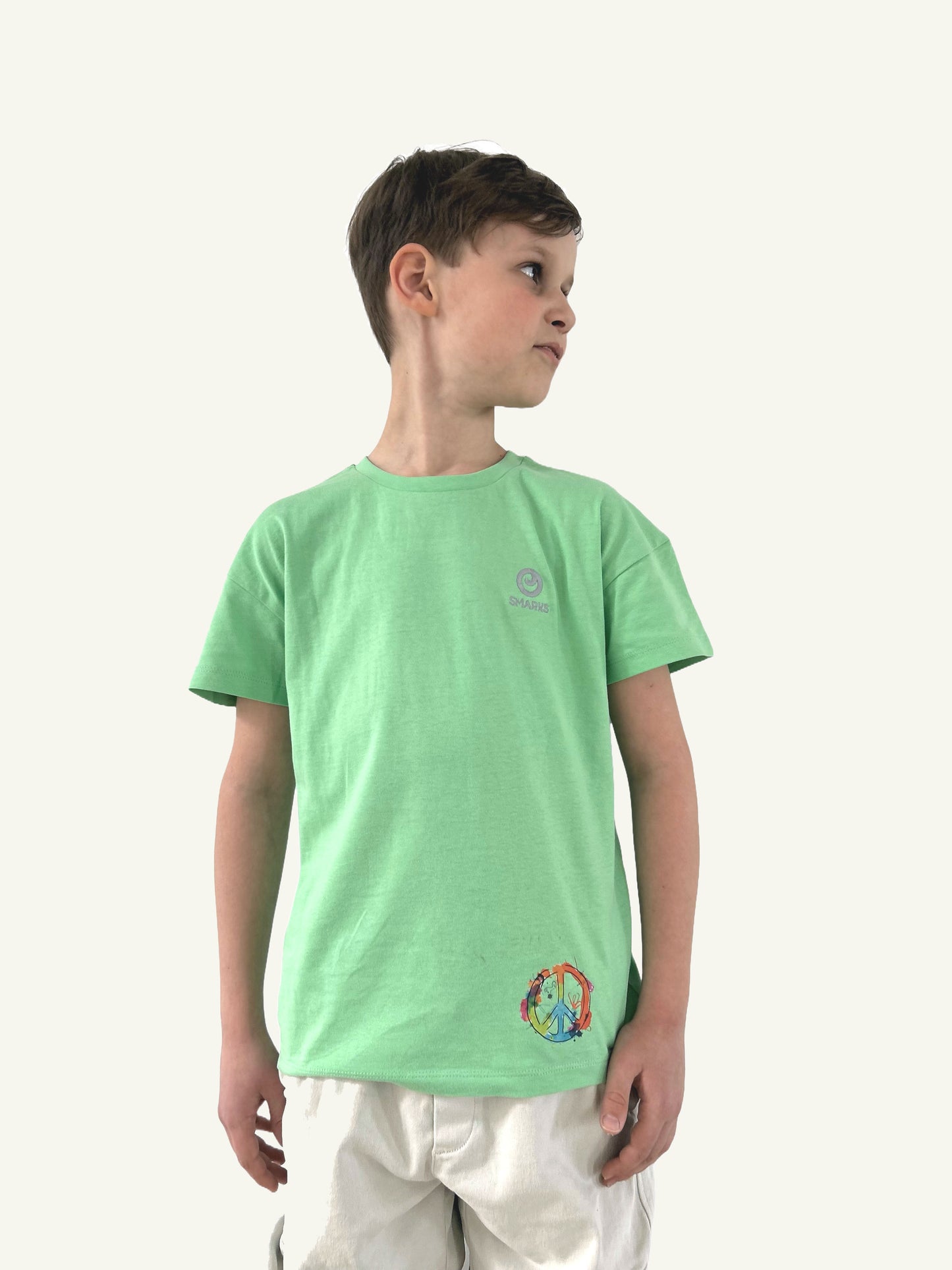 Hulk Green mit Wasserfarben Peace Logo